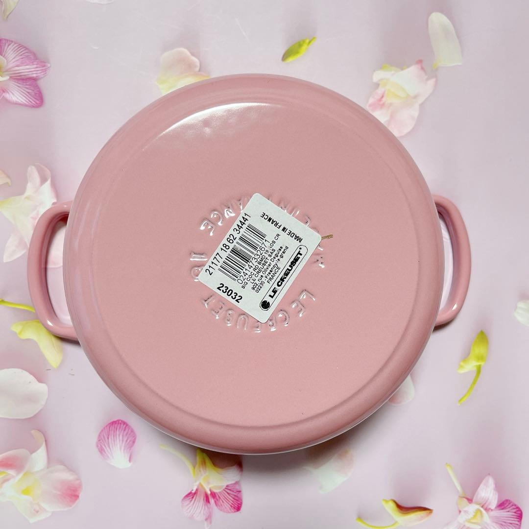 ♡ルクルーゼ ココットロンド フレンチローズ 18cm ピンク 両手鍋 新品