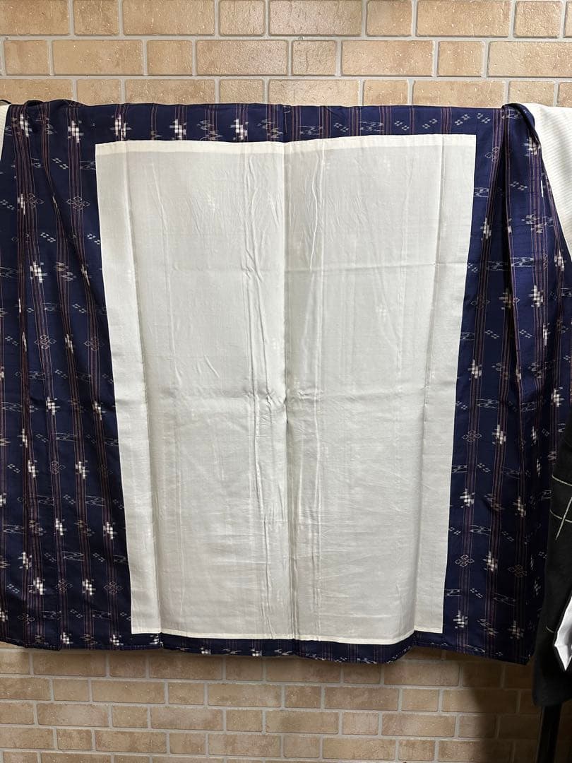 着物 正絹 紬 単衣 琉球絣 美品 K426TH - メルカリ