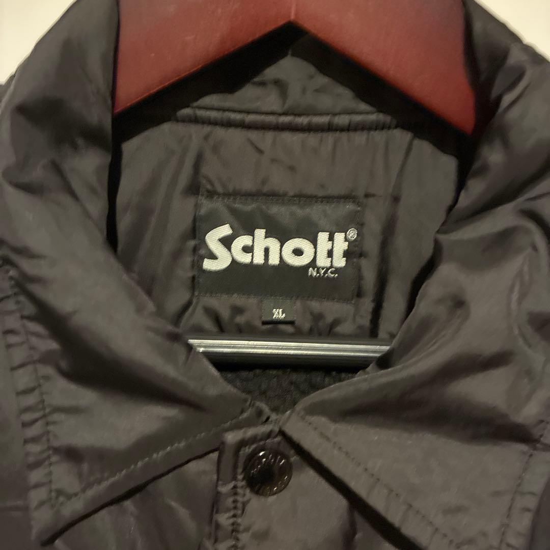 SCHOTT ショット コーチジャケット 裏ボア XL ブラック 良品 - メルカリ