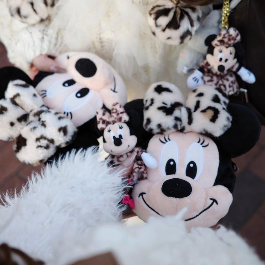 ミニー ディズニー ヒョウ柄 ファンキャップ ぬいぐるみ ショルダー