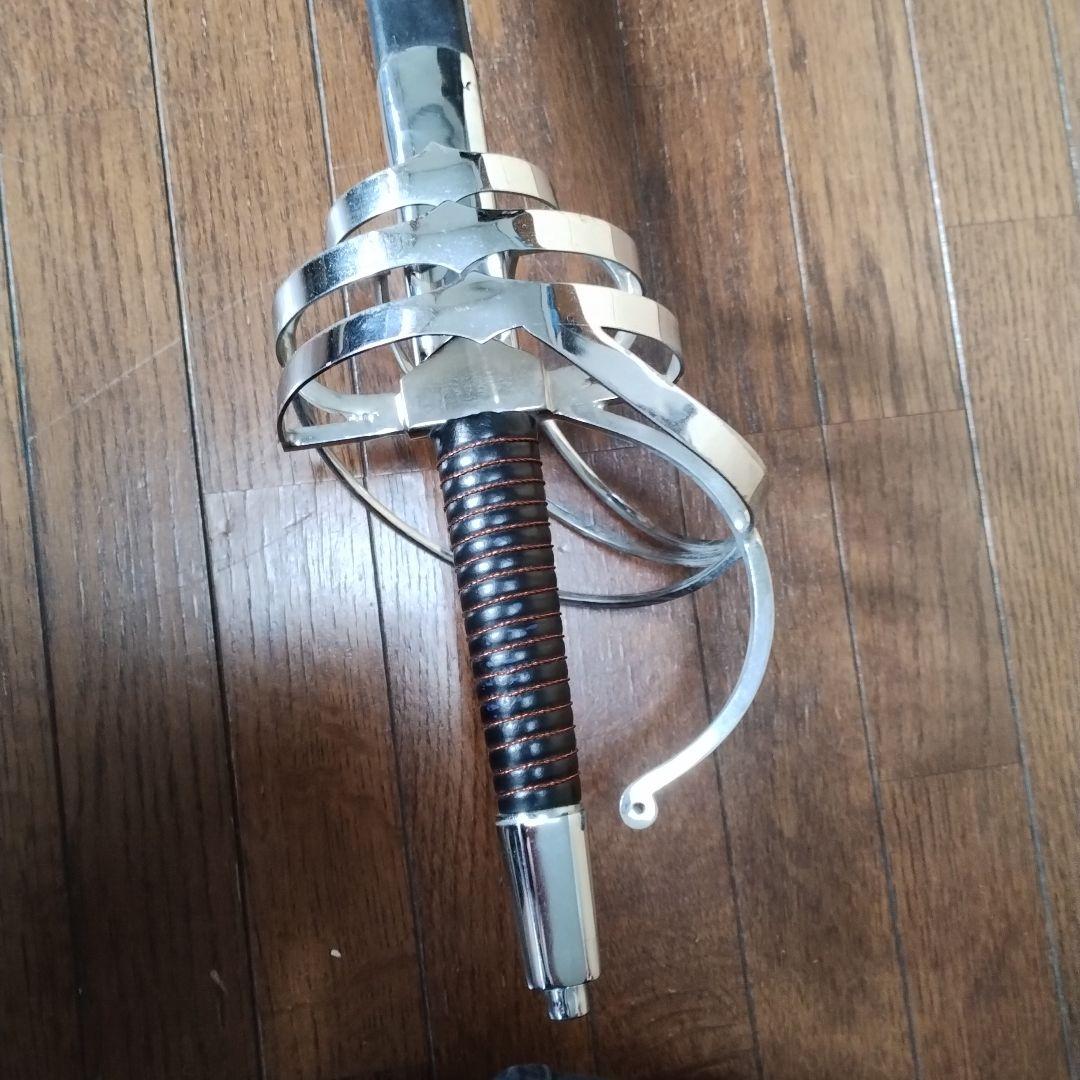 フェンシング サーベル 金属製 突剣 コスプレ 模造刀 西洋剣 レイピア