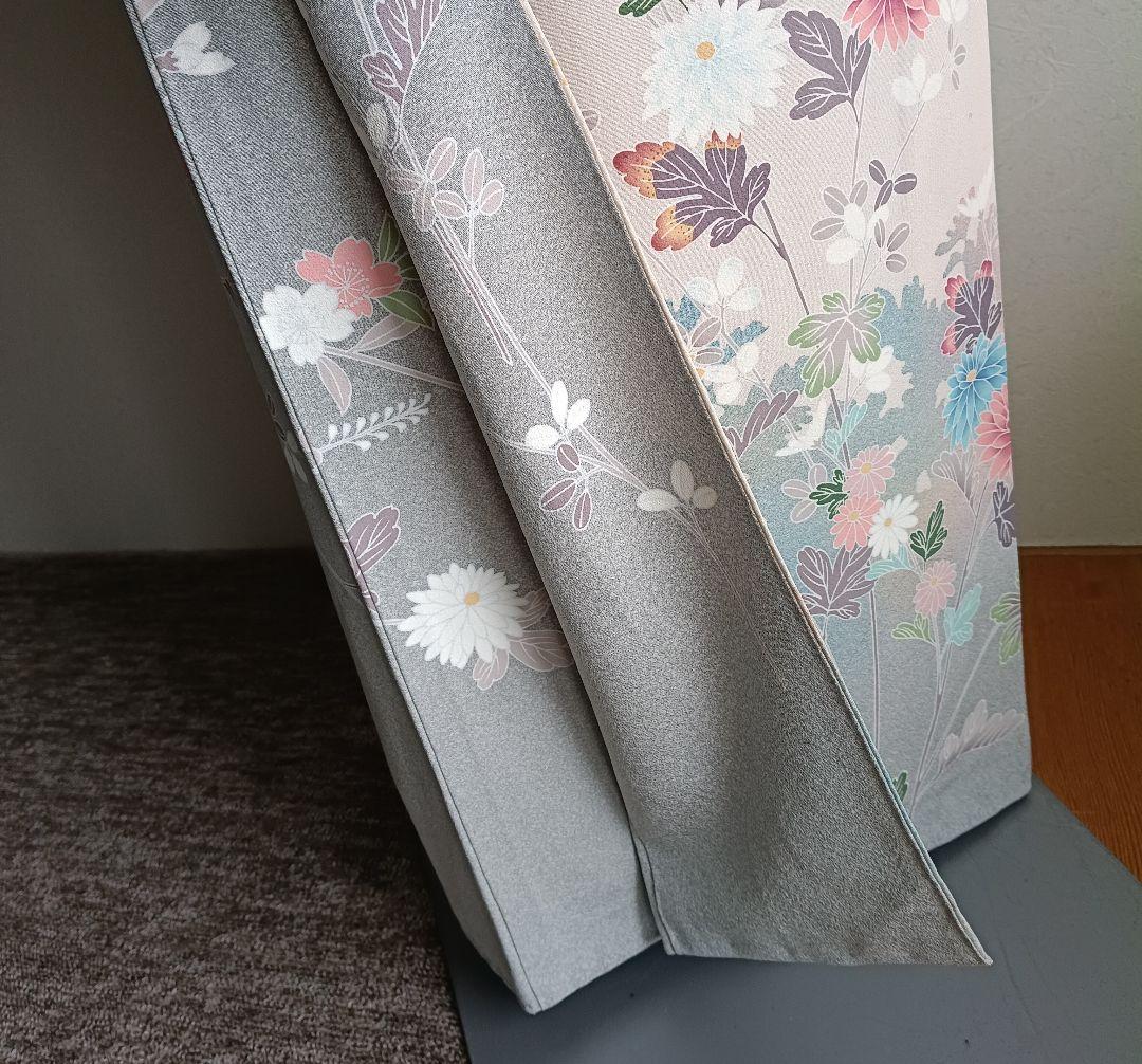 京加賀友禅訪問着 たたき模様 ろうけつ染め分け 光月の落款入り 美品