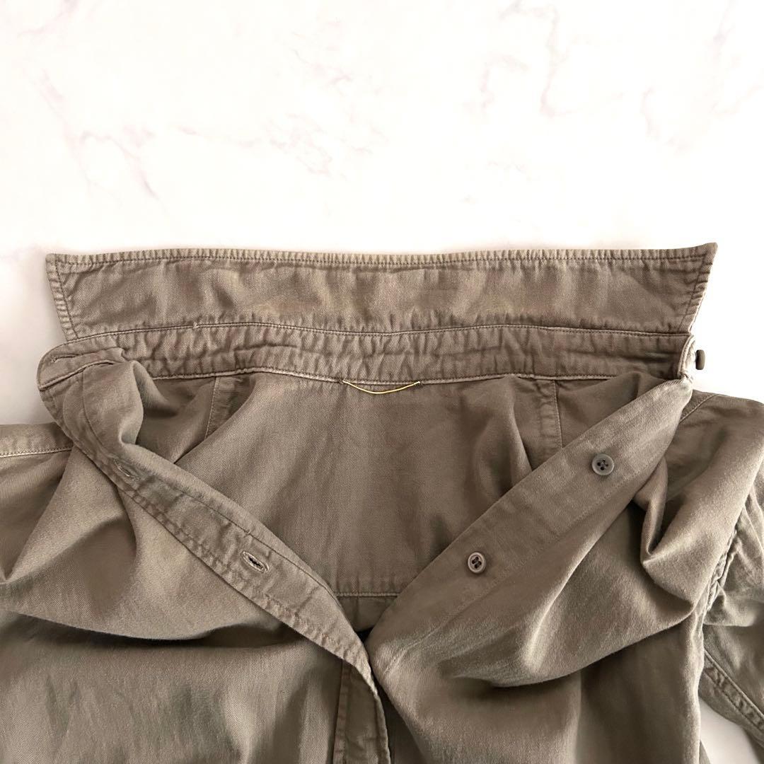 ドゥーズィエムクラス badassシャツ 長袖 カーキ 日本製 オーバー