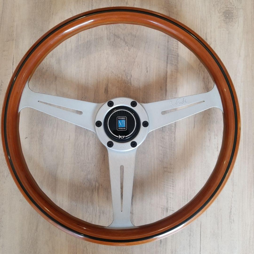 NARDI☆ナルディクラシックVITEウッドステアリング/シルバースポーク