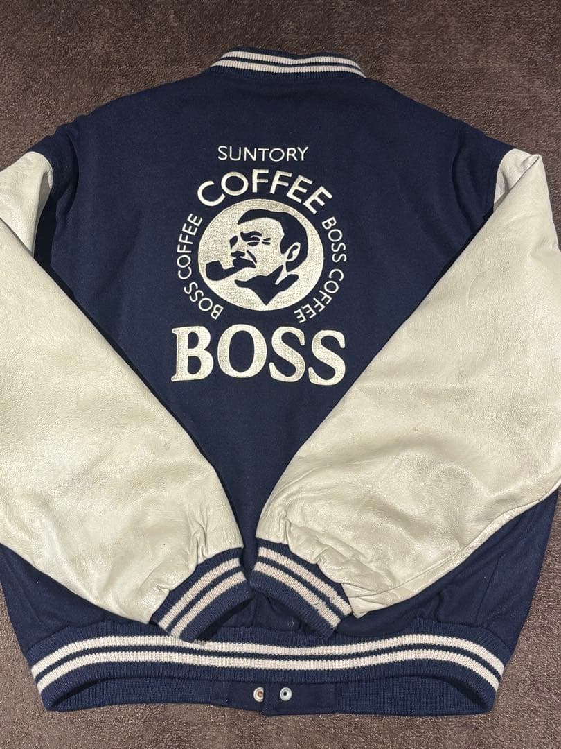 BOSS スタジャン ネイビー 希少 非売品 ボスジャン