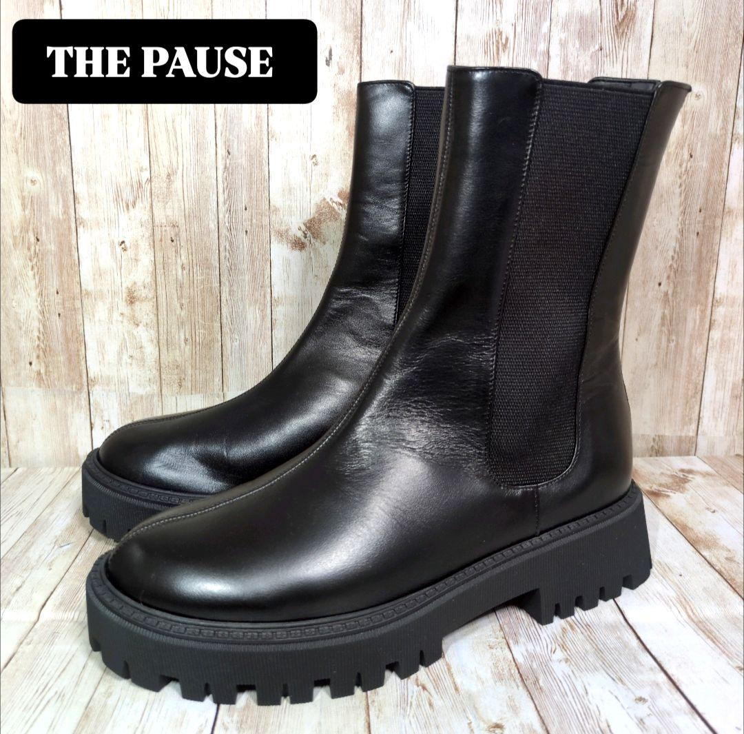 Whim Gazette】THE PAUSE☆レザーサイドゴアブーツ☆39 - メルカリ