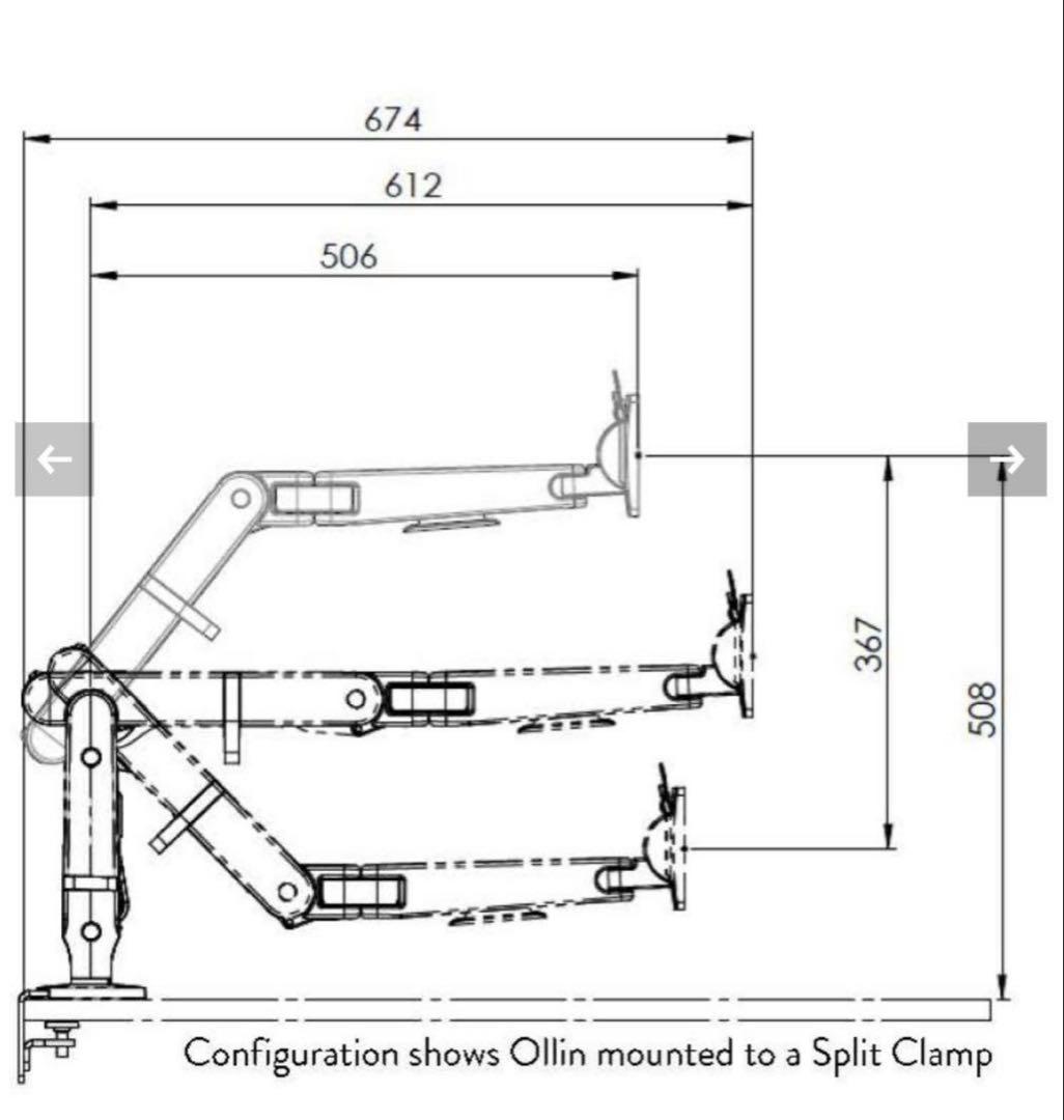 B30 CBS オーリン モニターアーム MM-OLN/009/010/S