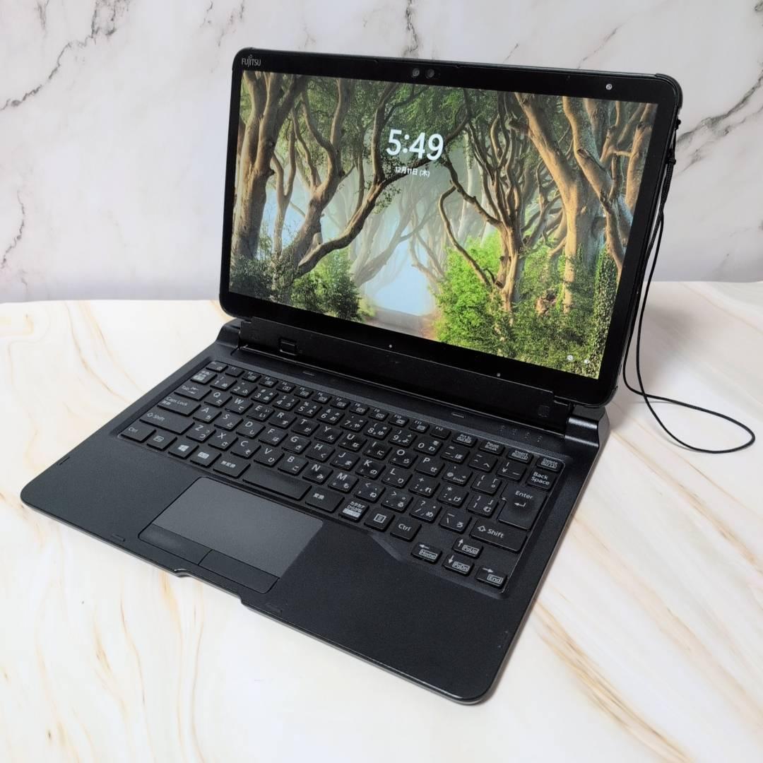 【訳アリ】 fujitsu 高性能タブレットPC i3 SSD128GB カメラ バッテリー不良】FUJITSU ArrowsTab Q738 Core i3 第七世代 メモリ4GB