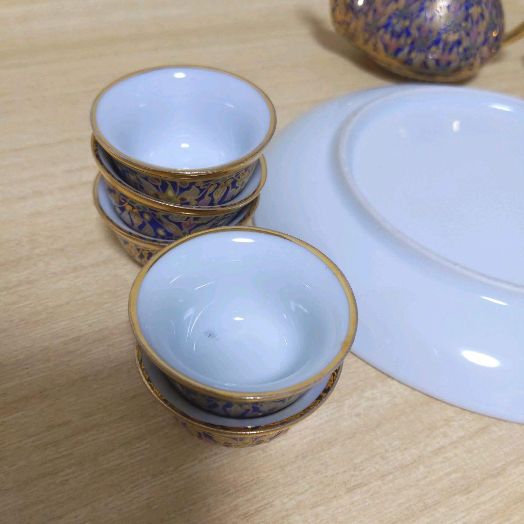 未使用☆タイ ベンジャロン焼き ティーセット 茶器 陶器 - メルカリ