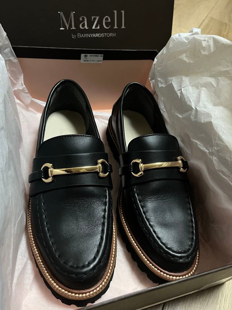 yuu　Mazell ブラック ローファー ゴールドバックル 23.5 Whim Gazette(ウィム ガゼット)｜【THE PAUSE】バックルローファー