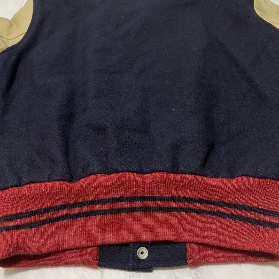 70s GOLDEN THREAD BRILL BROS 袖革 スタジャン - メルカリ