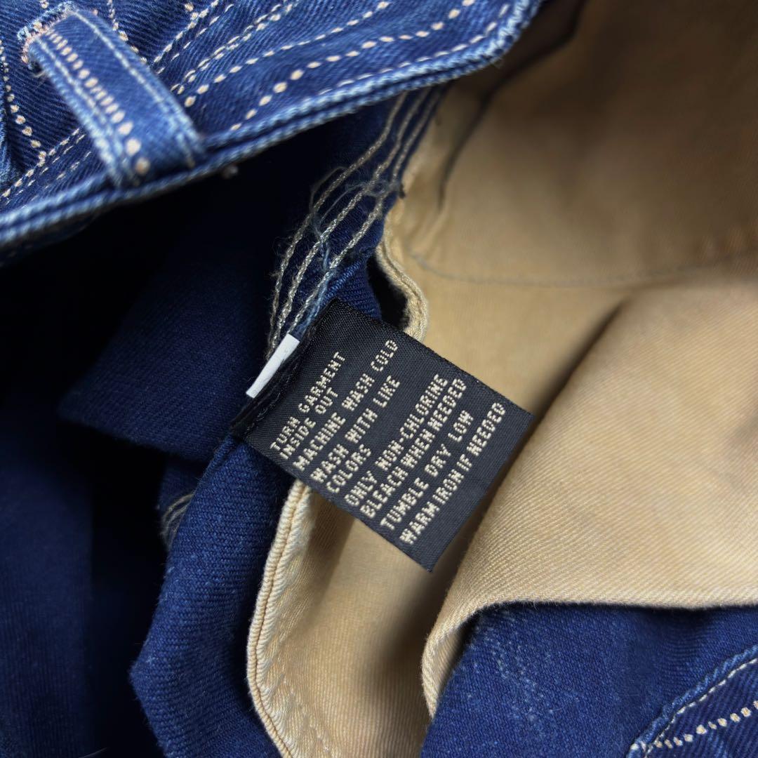 RRL ウォバッシュストライプ デニムペインターパンツ バックルバック