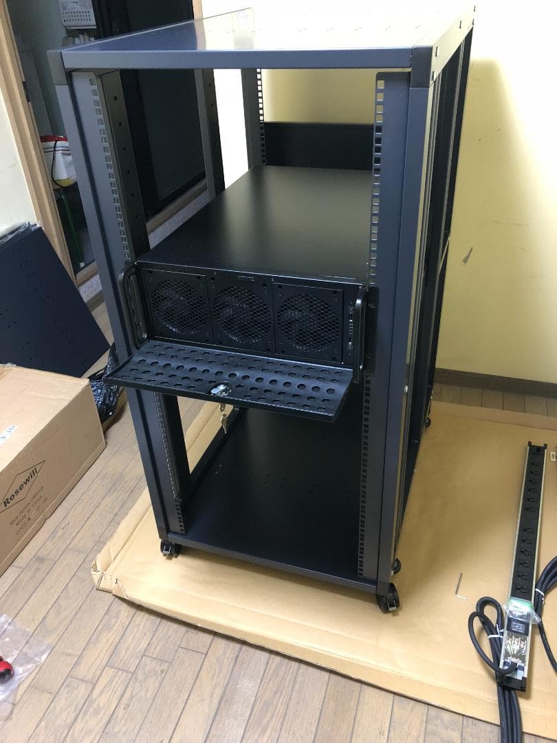サーバーラック 19インチ 24U サンワ製 棚板・PDU【引き取り限定・大阪】 サンワダイレクト本店 サンワサプライ【オフィス・PC周辺通販】