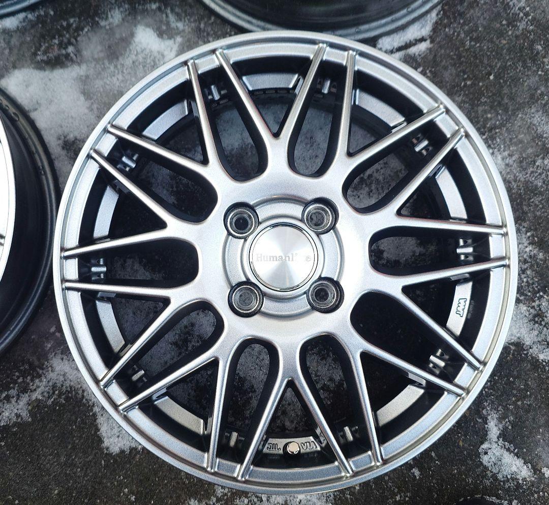 美品！ホイール4本　ヒューマンライン 15インチ 5.5J 4H/100 +50