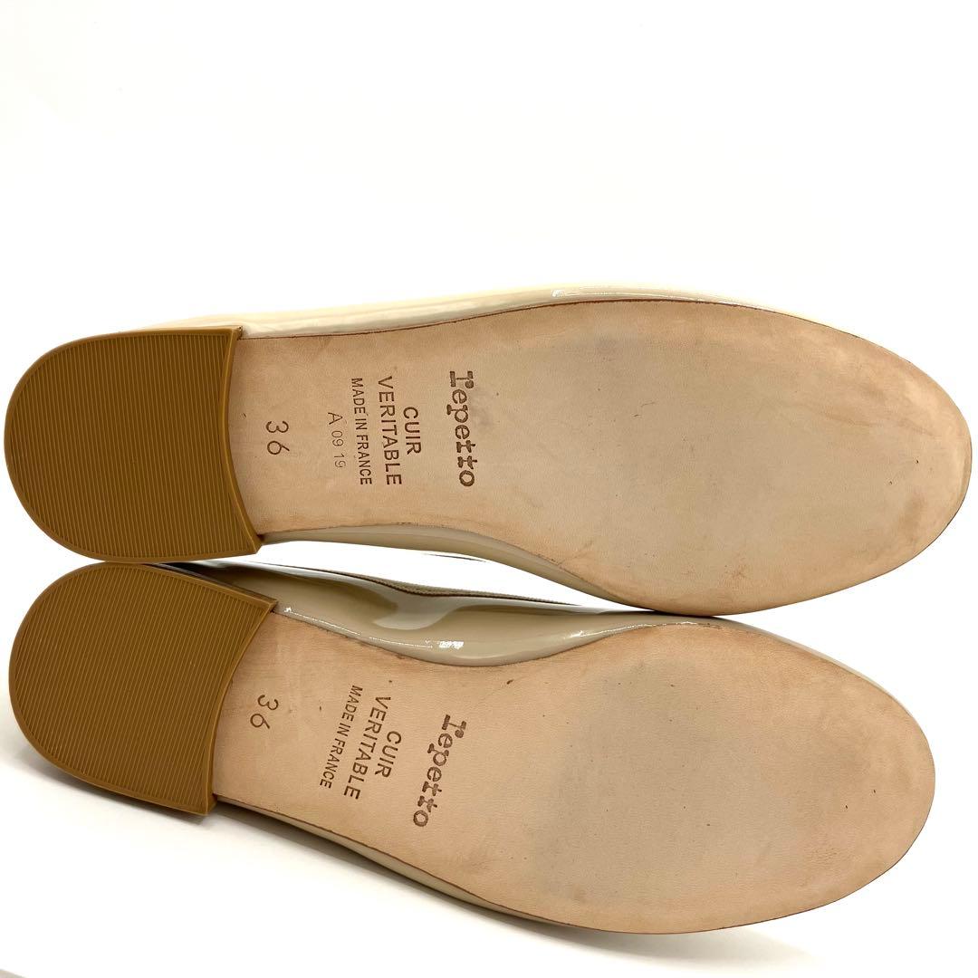 【定番】レペット　サンドリオン　フラット　パンプス　22.5cm リボン