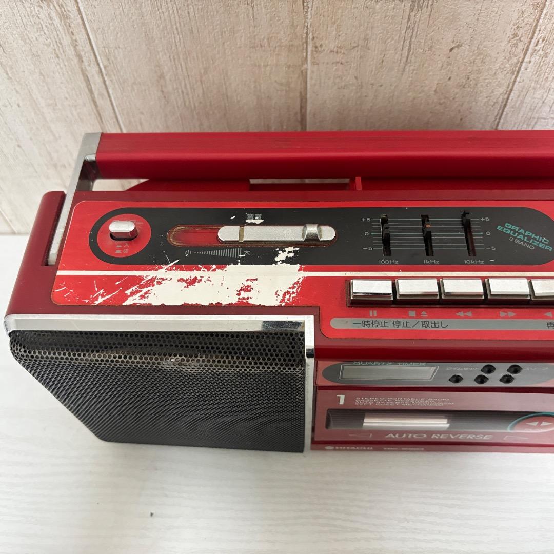 ラジカセ 昭和レトロ HITACHI TRK-W203 ダブルデッキラジカセ - メルカリ