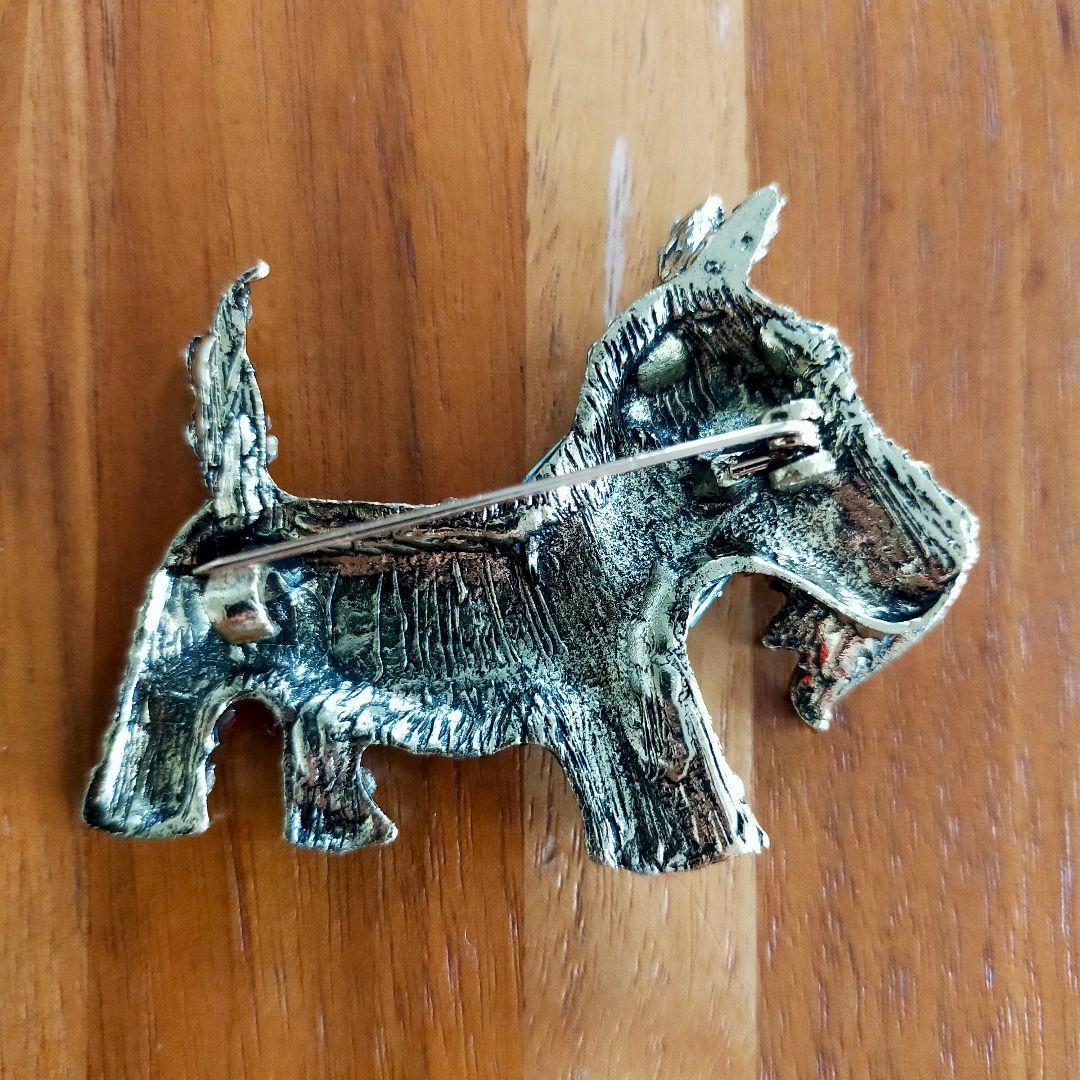 ✾犬✾ミニチュアシュナウザーデザイン✾ラインストーンブローチ✾新品