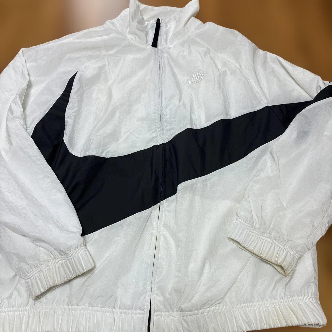 Nike ナイロンジャケット ホワイト/ブラック - メルカリ