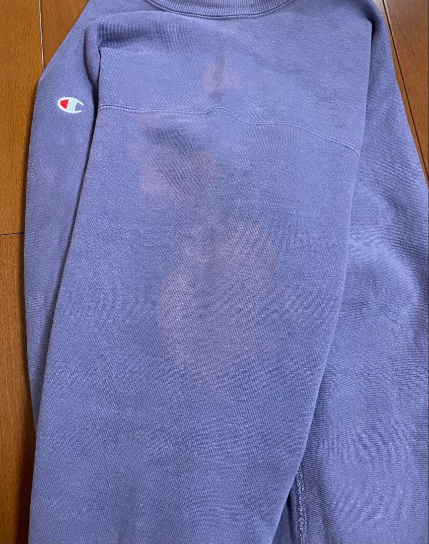 チャンピオン リバースウィーブ 90s 刺繍タグ アメリカ製 パープルの