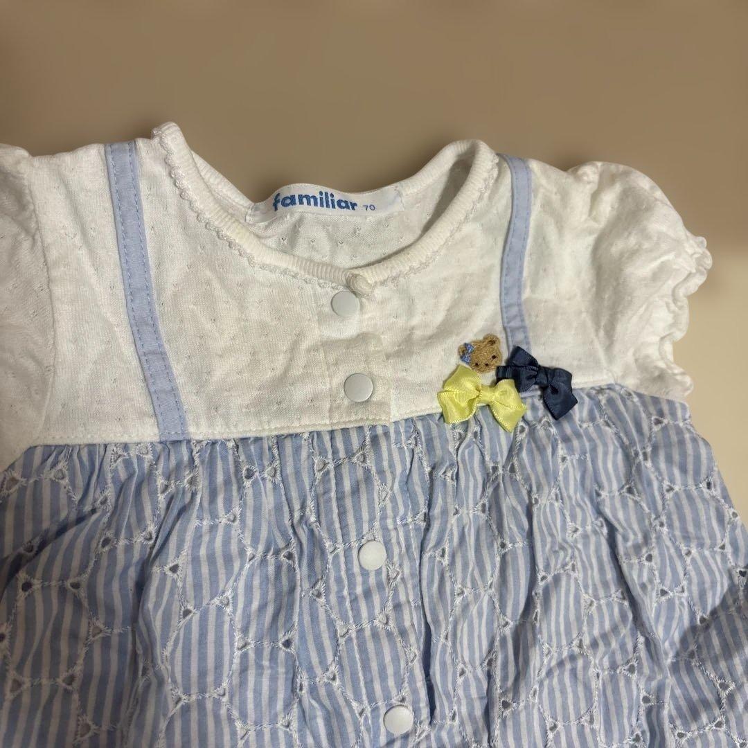 ファミリア 袖付きロンパース 70 - メルカリ