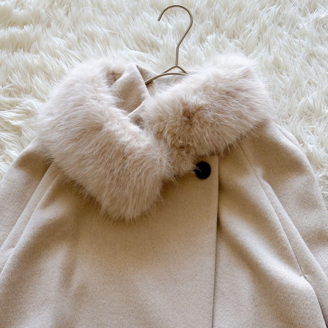2024年モデル✨スナイデル ショートケープ コート ポンチョ ファー付