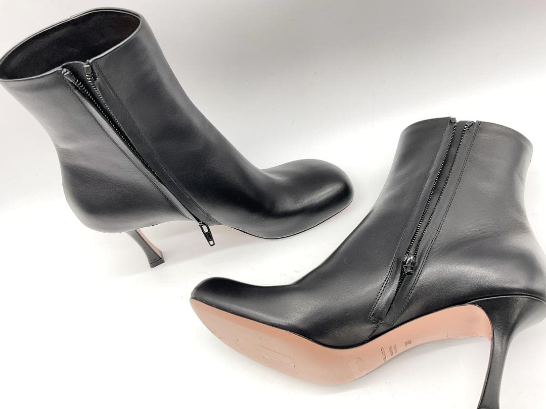 未使用】PELLICO セミスクエアトゥ パンプス ブラック 38 - メルカリ