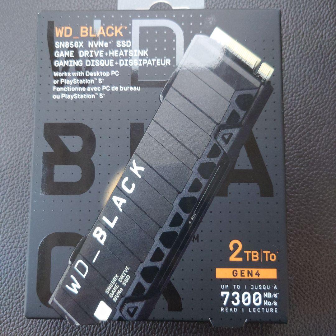 WD_BLACK SN850X NVMe 2TB SSD 美品・完備品 WD_BLACK, SSD SN850x 2TB NVMe M.2 2280 (Leitura até 7300MB/s e