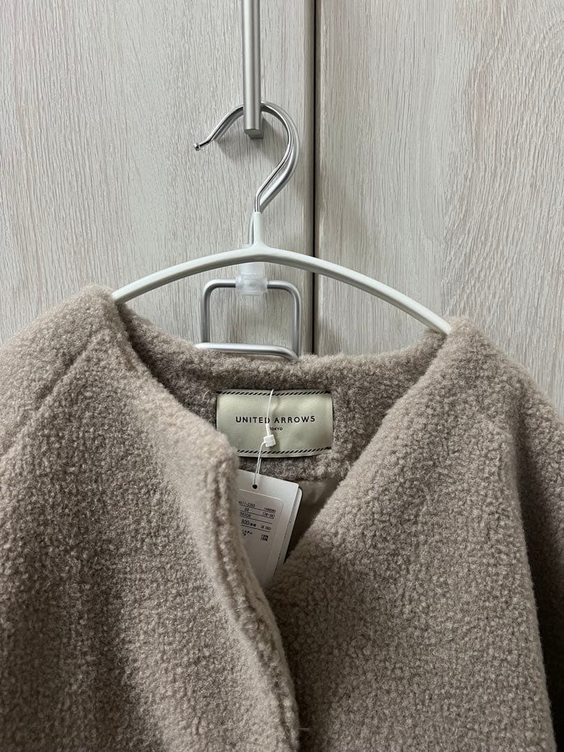 未使用 美品 ユナイテッドアローズ ボア マントコート 【タグ付き