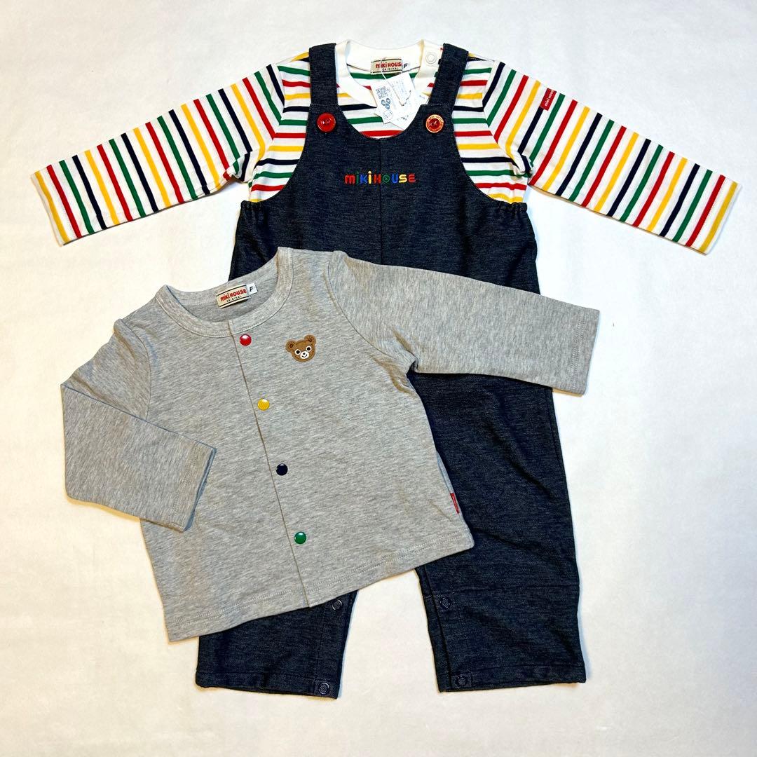 ミキハウス オーバーオール セット カーディガン 80 90 - メルカリ