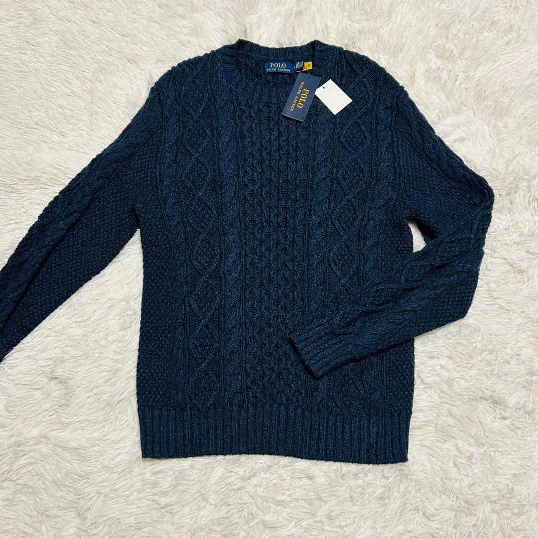 ポロラルフローレン フィッシャーマン ニット ケーブル M オ