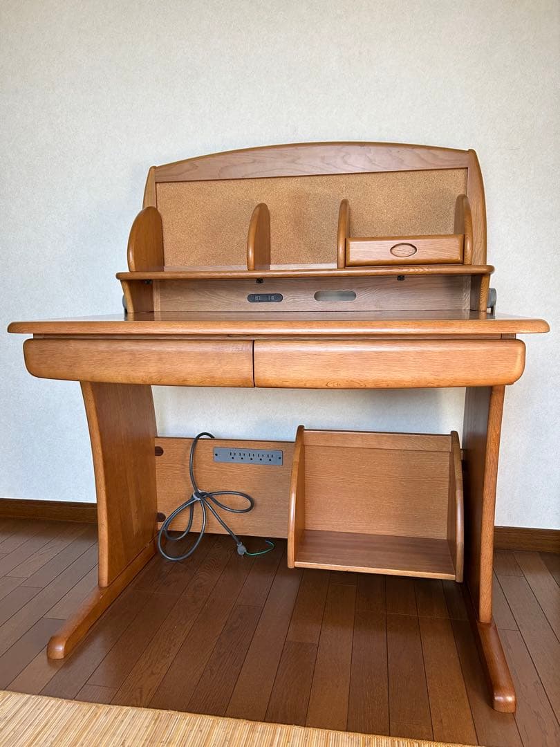 マルニ 天然木 学習机 ①机+上棚 - メルカリ