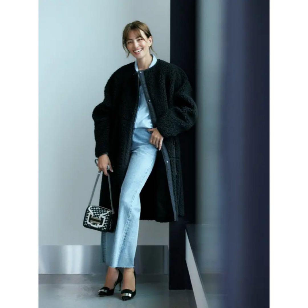 美品HYKE ハイク FAUX SHEARING COAT/ボアロングコート1 - メルカリ