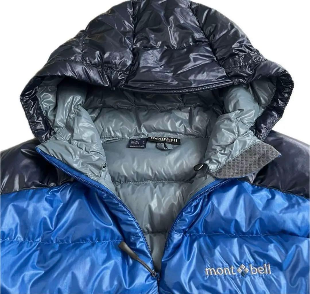 mont-bellモンベル ライトアルパイン ダウンパーカー ブルー メンズXL