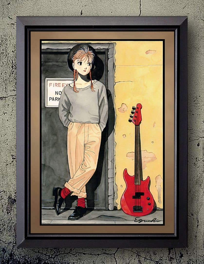 江口寿史・ストップひばりくん‼️【A4 サイズ写真ポスター額装付き2点