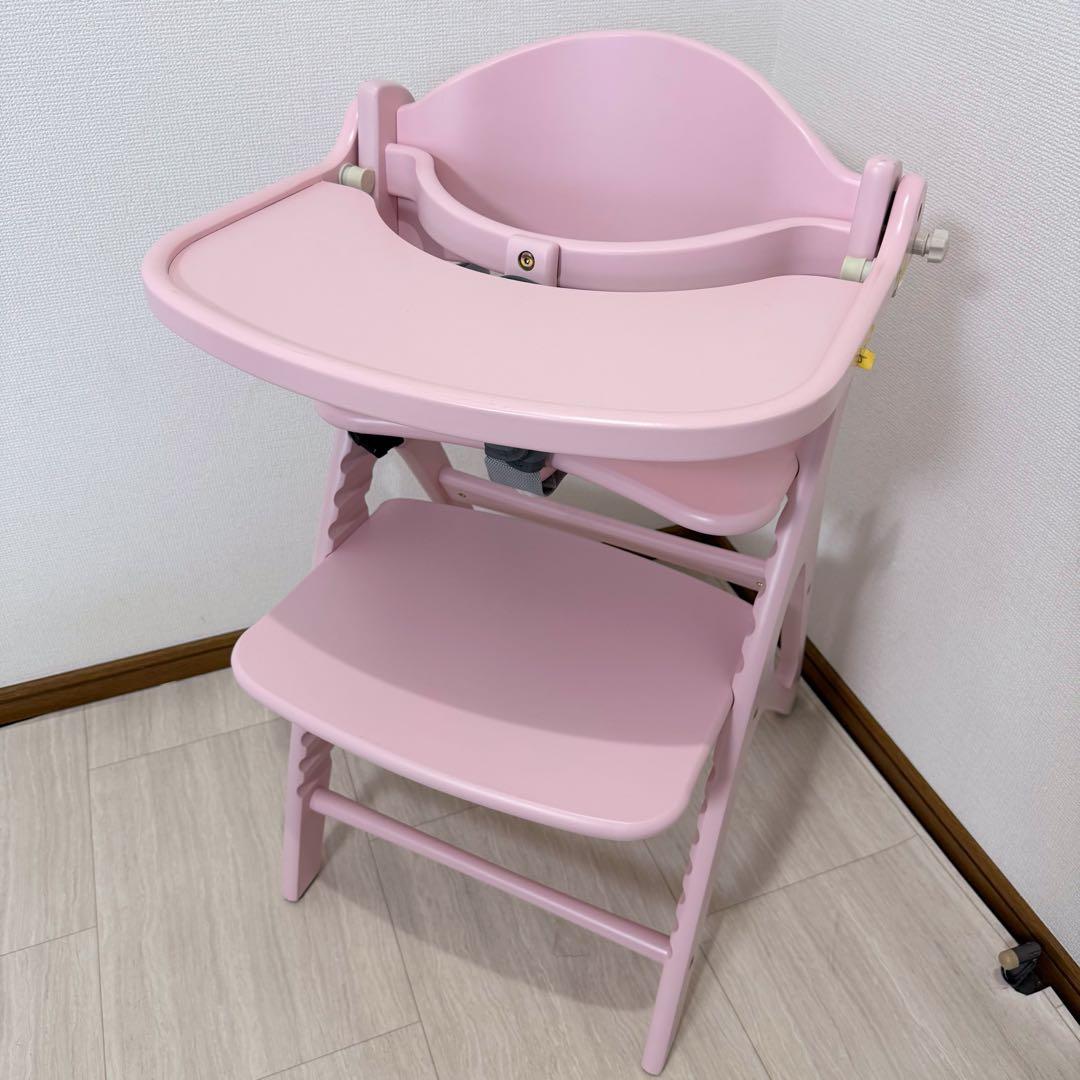 使用期間短】大和屋 アッフルソルベチェア ピーチ ベビーチェア - メルカリ