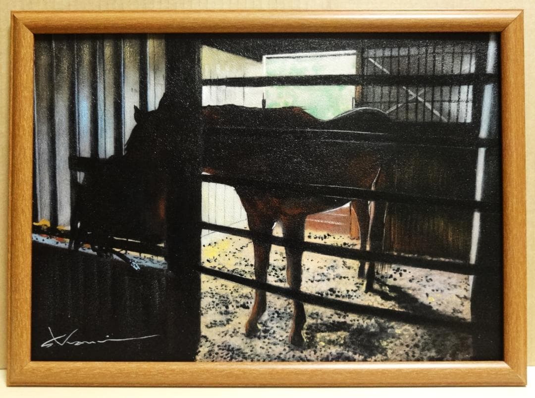 上鈴木正一 油彩画 B4サイズ『 存在 』新作原画 超オススメの作品です