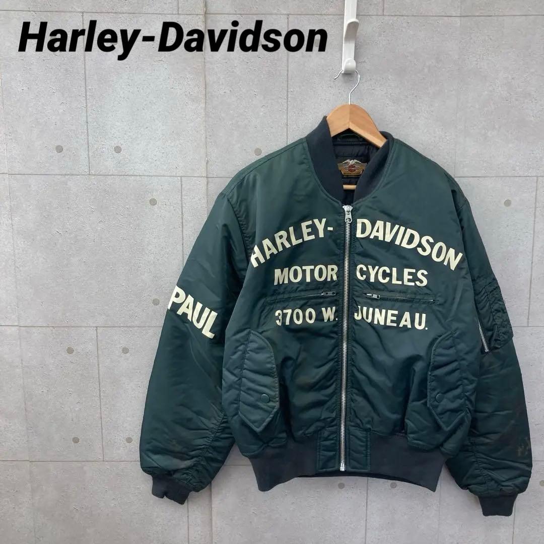 Harley-Davidson ナイロンジャケット MA-1 LA 緑 Harley-Davidson ナイロンジャケット MA-1 LA 緑