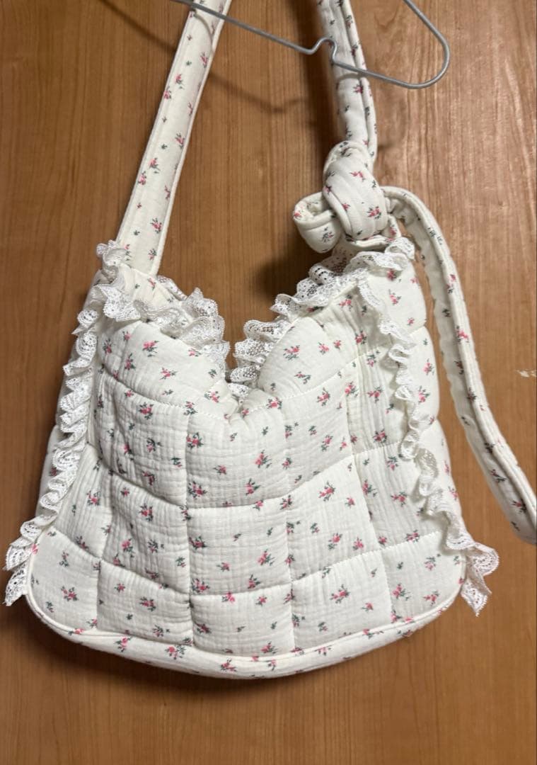 merry jenny お花のガーゼキルトショルダーバッグ ピンク - メルカリ