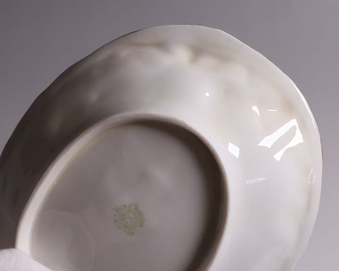 CM308】オールドノリタケ どんぐり 葉 皿 鉢 団栗 ナッツ 明治 陶磁器