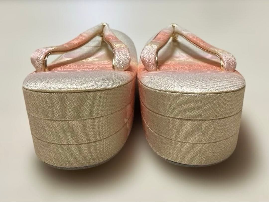 《未使用・木箱付き》佐賀錦　草履バッグセット　花こまち