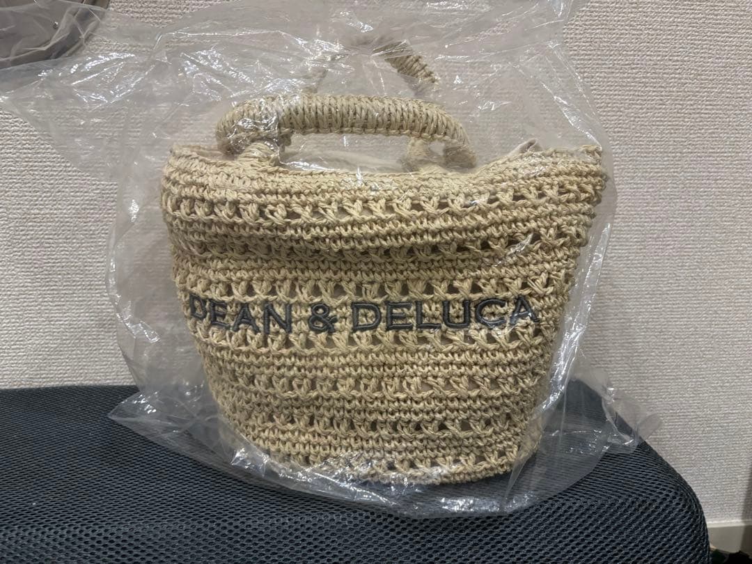 DEAN & DELUCA BEAMS クロッシェバスケットバック ナチュラルS 夏はクロッシェバスケットバッグ】『DEAN ＆ DELUCA × BEAMS COUTURE