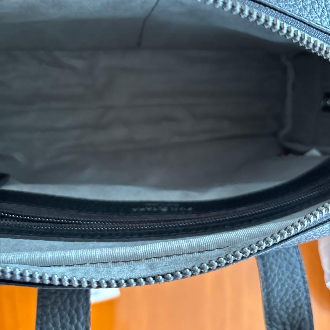 FUJITAKA ブラックレザー ミニハンドバッグ