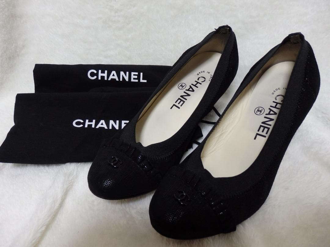 シャネル　ブラックレザー　ローヒールパンプス　21.5㎝　美品　シューケース付 楽天市場】CHANEL（パンプス｜レディース靴）：靴の通販