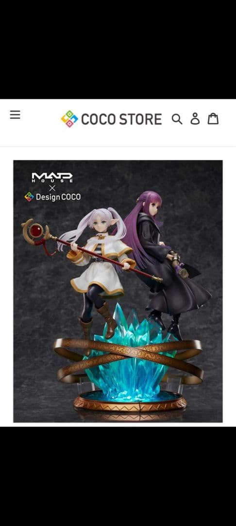 葬送のフリーレン フリーレン＆フェルン 　デザインココ フィギュア　特典付 TVアニメ『葬送のフリーレン』より、アニメ化を記念したフリーレンと