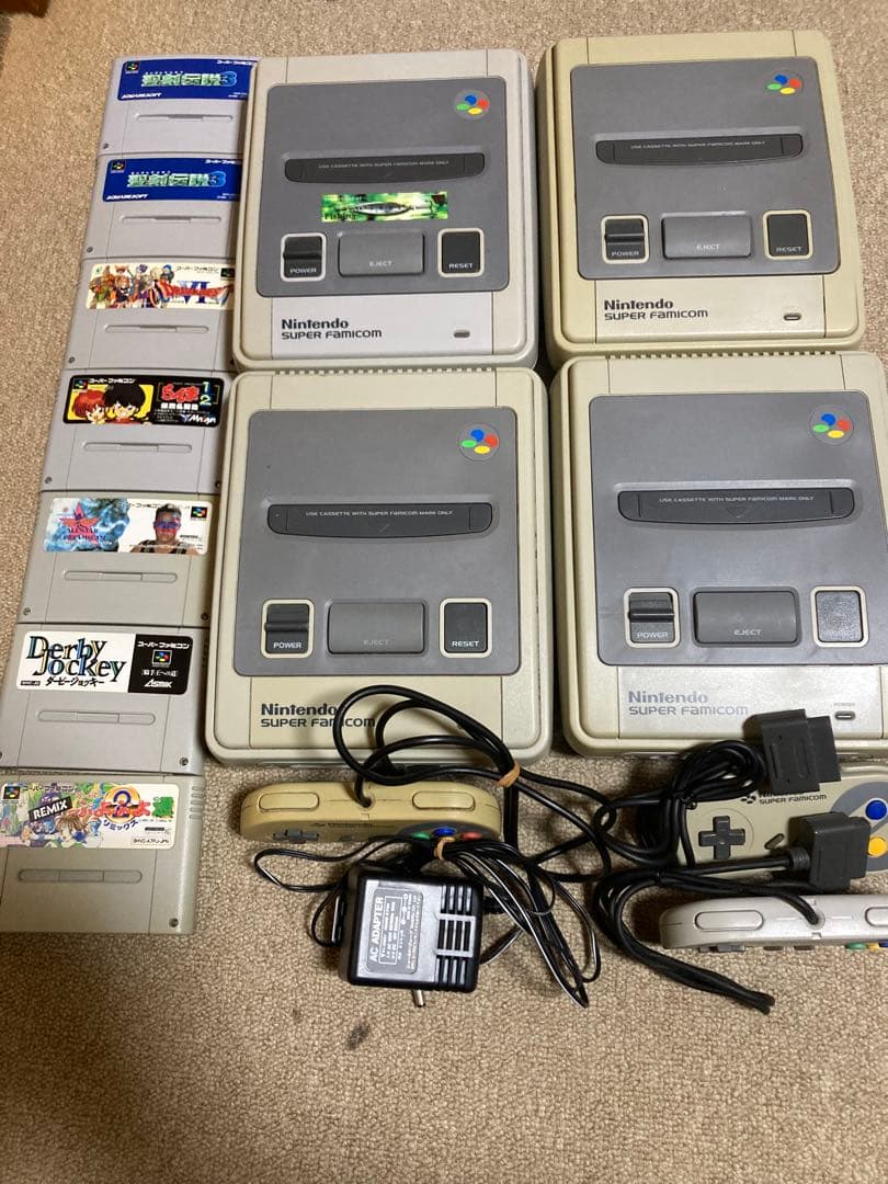 スーパーファミコン本体4台とゲームソフトのセット ジャンク品 - メルカリ