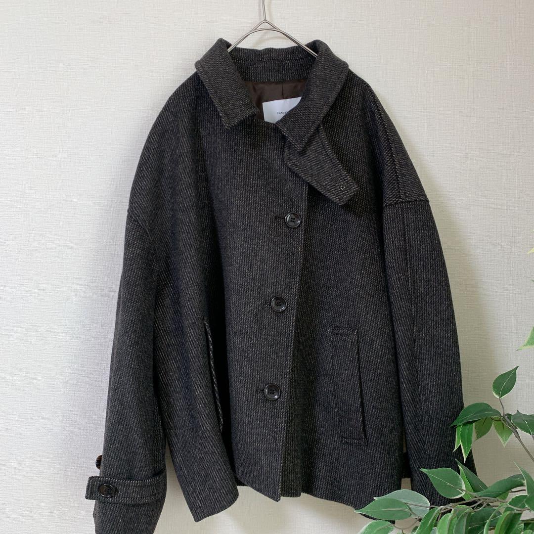 framework】23AW ピンチェックバルカラーショートコート - メルカリ