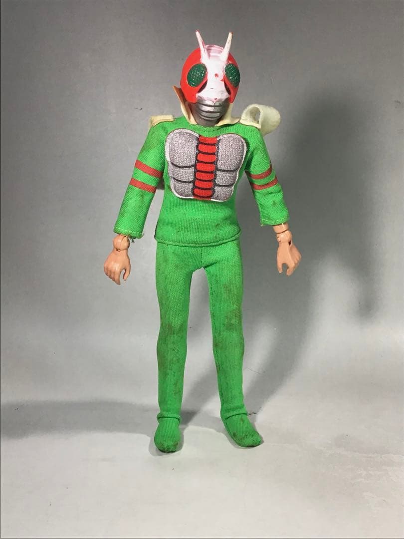 昭和レトロ テレビヒーロー ポピー 仮面ライダーV3 フィギュア ソフビ