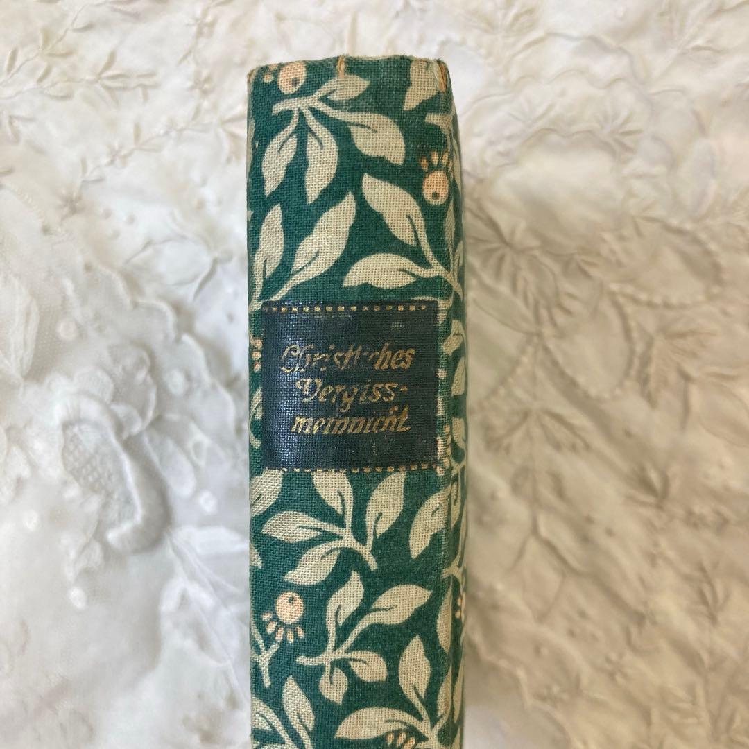 L-865 洋書ドイツアンティーク古書 布張り装丁の美しいメモリアル