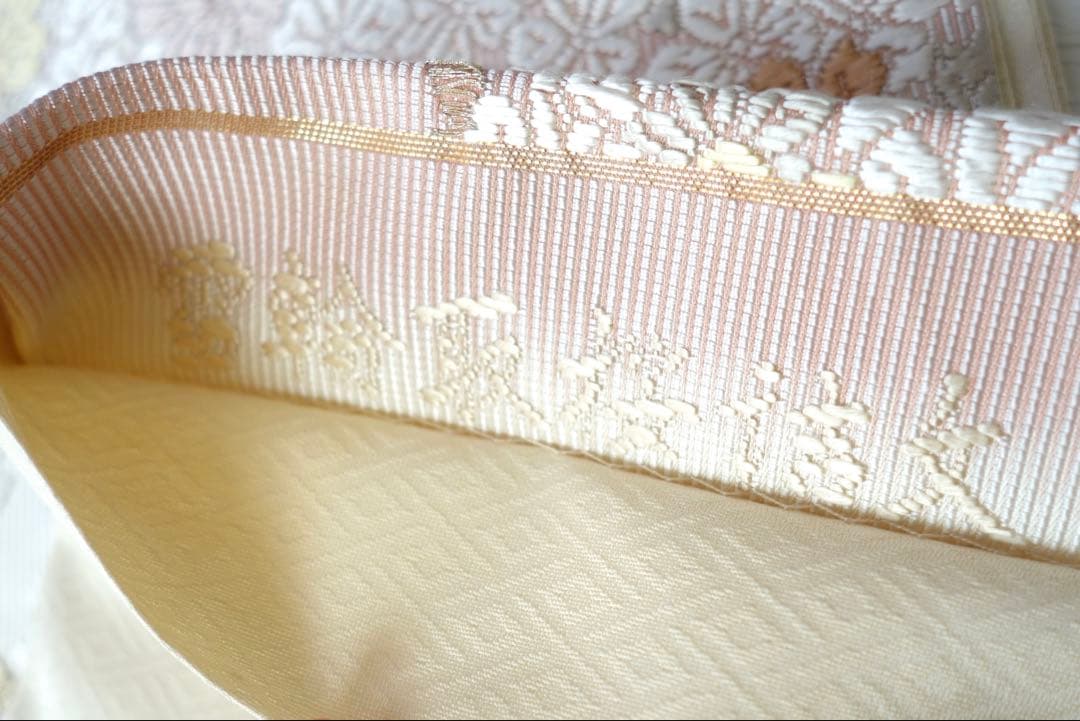 正絹 六通袋帯 雪輪に桜 唐織 入学式、卒業式など - メルカリ 正絹 六