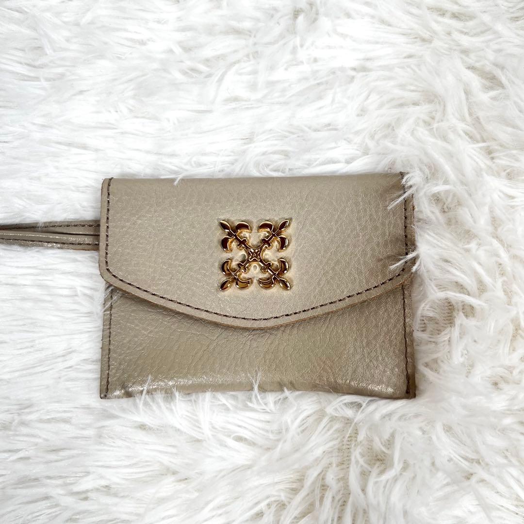 ラシット スクエア ワンショルダーバッグ グレージュ モノグラムカード